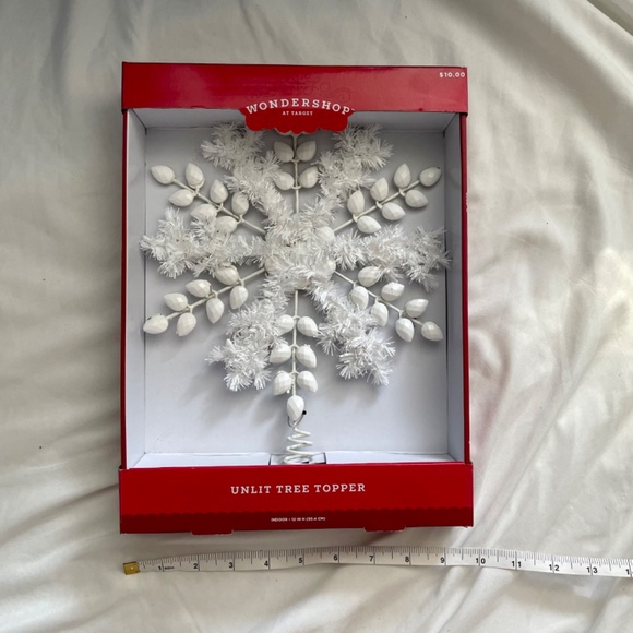 Wondershop Target Snowflake Unlit Christmas Tree Topper New in Box - Picture 3 of 4